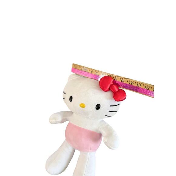 Hello Kitty Sanrio Build a Bear Workshop White 15” Large Plush Toy with Pink Bow - Picture 5 of 11